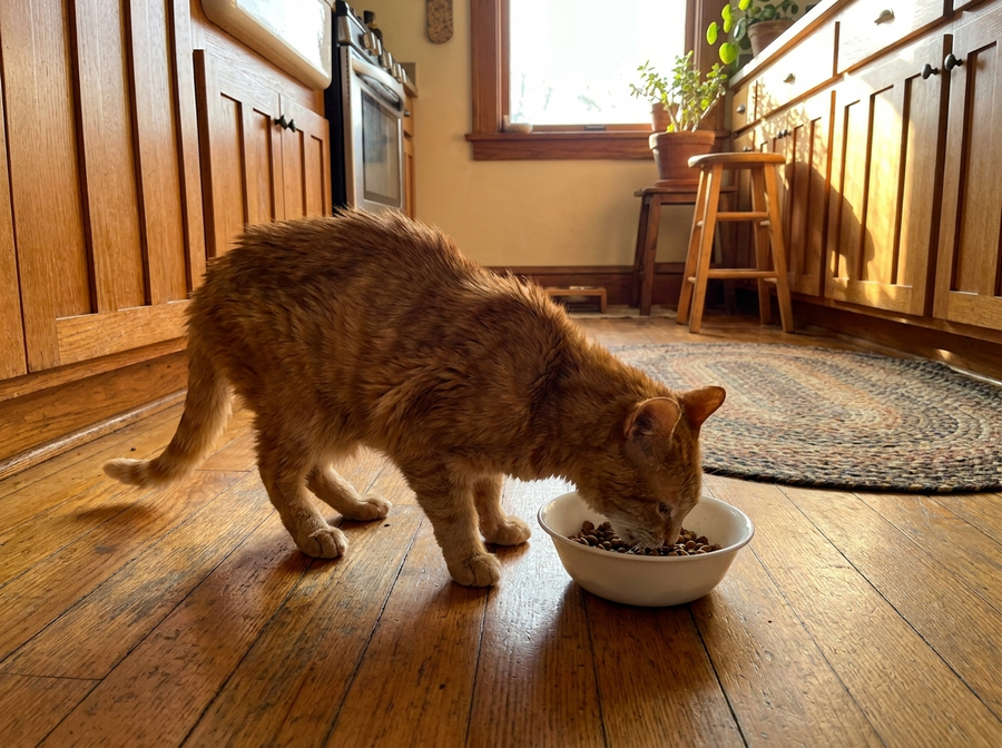 She eats, but she's getting bony